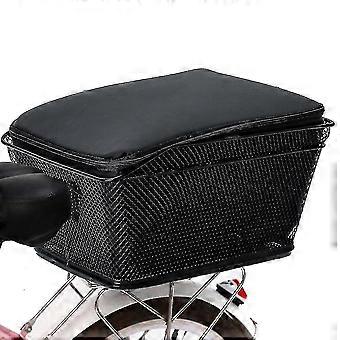 Rear Bike Basket Large Capacity Metal Wire Bicycle Basket Waterproof Rainproof cover