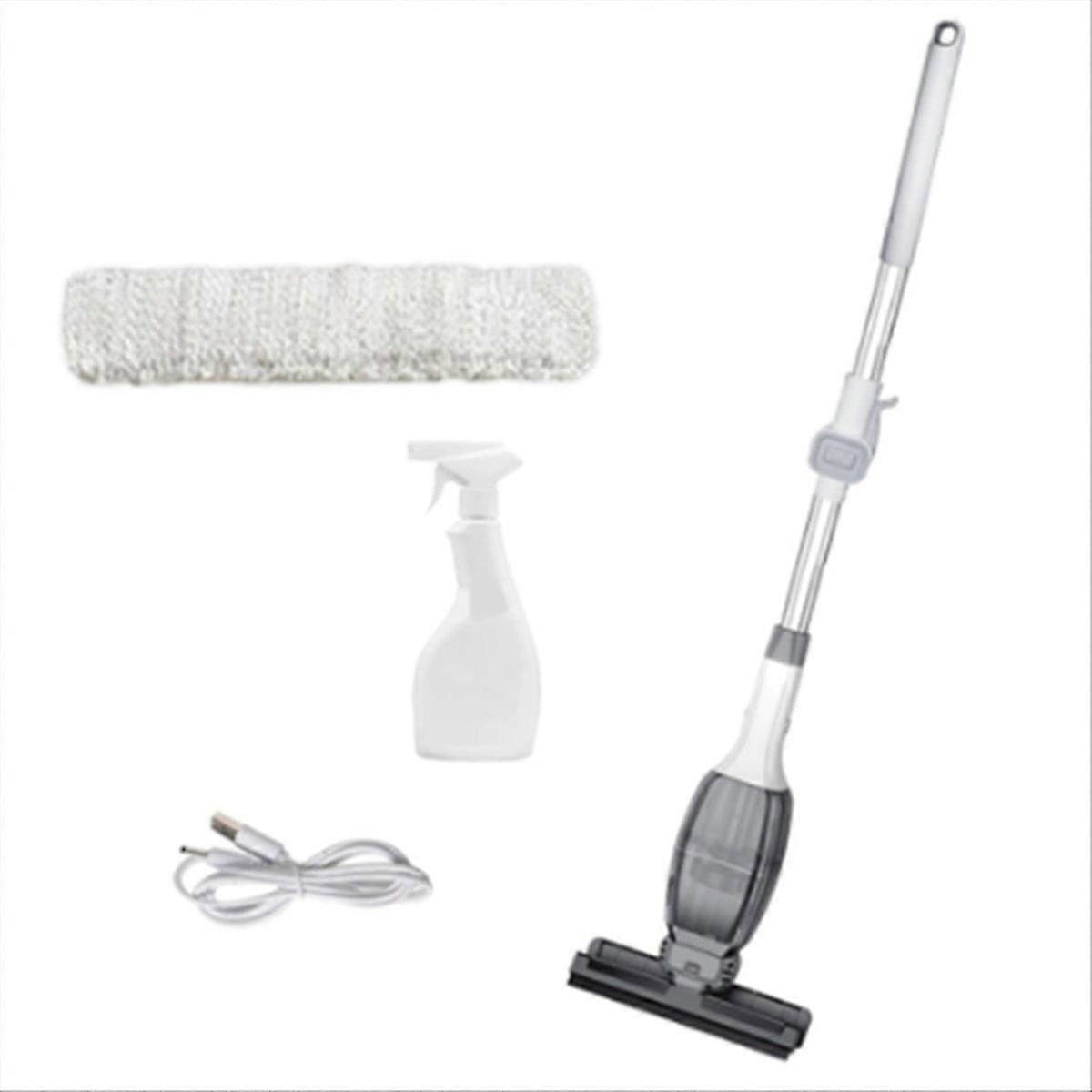 Electric window cleaner with telescopic and adjustable handle