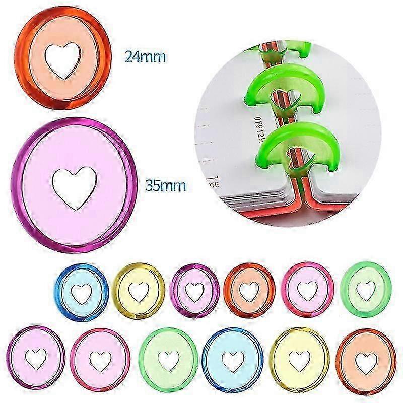 25pcs Binding Discs Plastic Loose-leaf Binder Discs compatible with Student