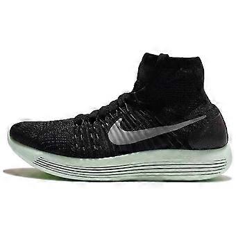 Nike Lunarepic Flyknit LB Schwarz Metallic Silber Damen 827403-003