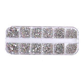 Assortiment ronde glazen strass-steentjes set