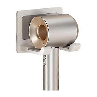 Wall Mounted Aluminum Hair Dryer Holder for Bathroom, Space Saving Adjustable Rack, Corrosion Resistant