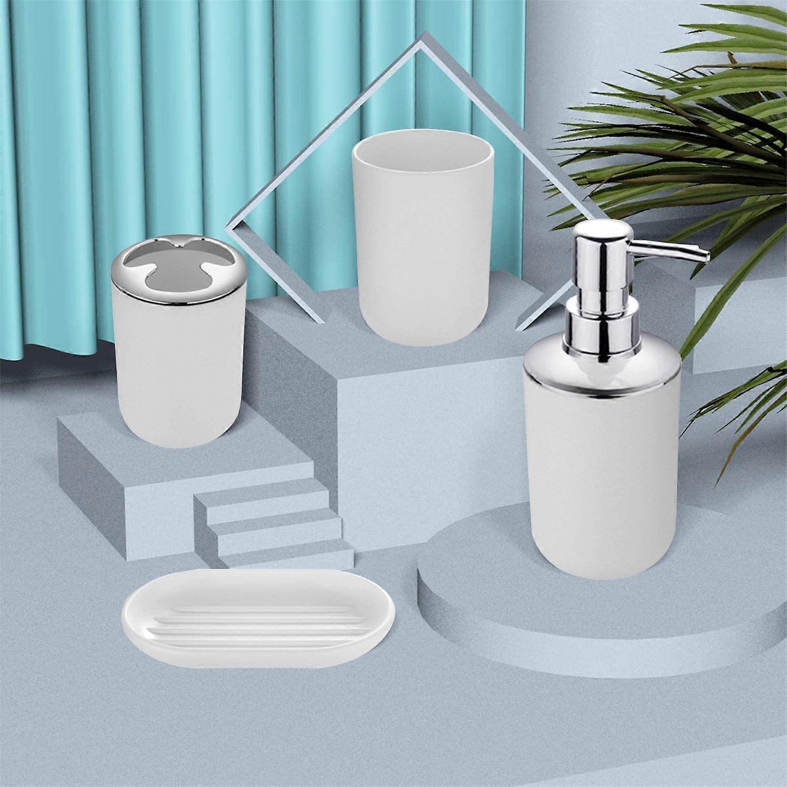 PP 4-Piece Bathroom Set White
