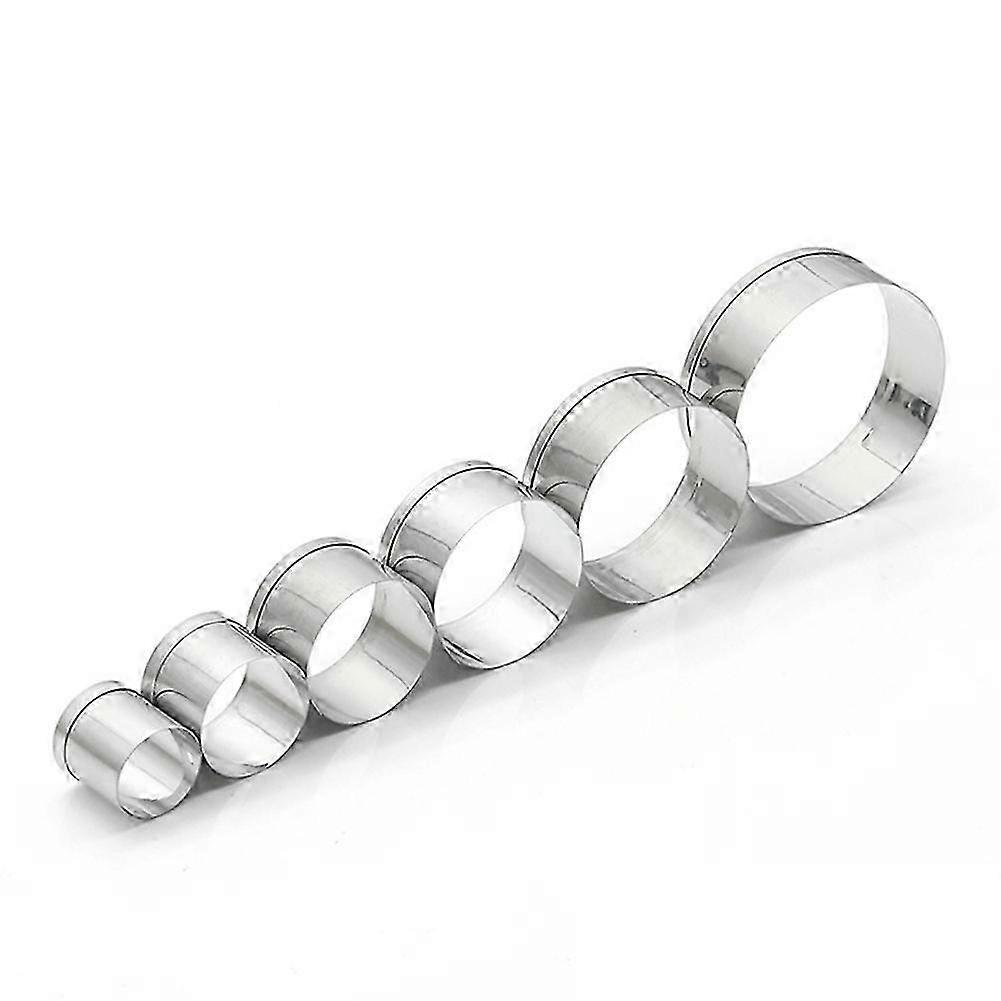 6 Size Round Baking Cutters Stainless