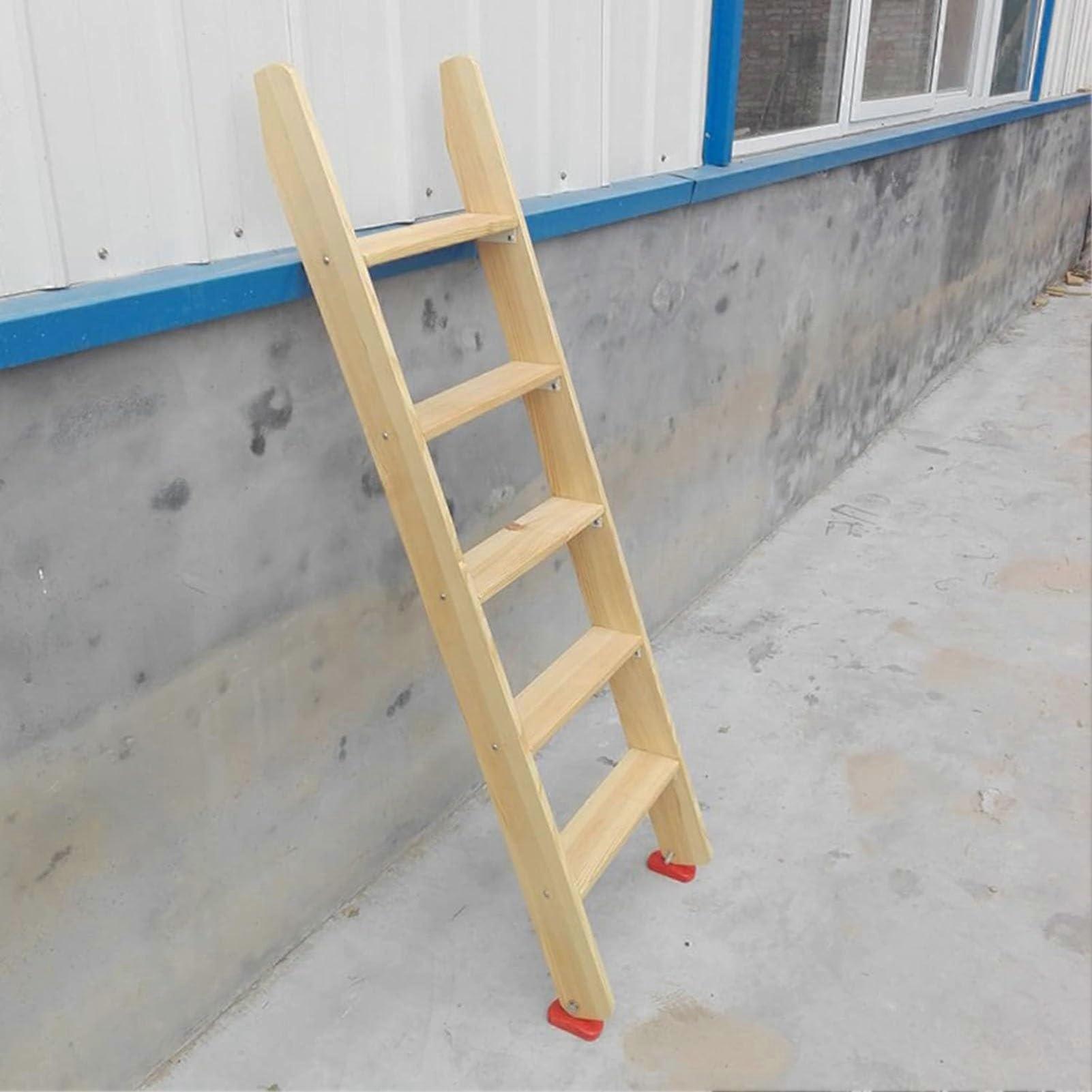 Solid Wood Bunk Bed Ladder with Hooks,  Load Capacity, Easy Mount for Loft Beds 100cm