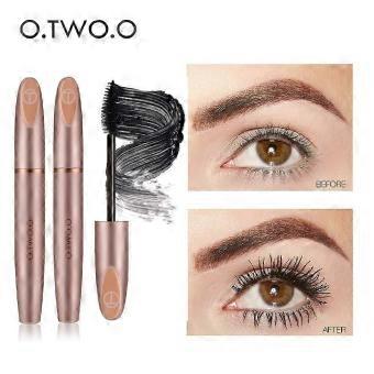 2X Waterproof Mascara Lengthens Eyelashes Extension Black 3D Silk Fiber Mascara Extra Volume Female Mascara Makeup