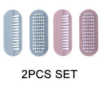2 Pack Two-Sided Nail Cleaning Brush Dual Soft & Stiff Bristles Hand Nail Scrubber Cleaner Tool for Fingernails Toenails Under