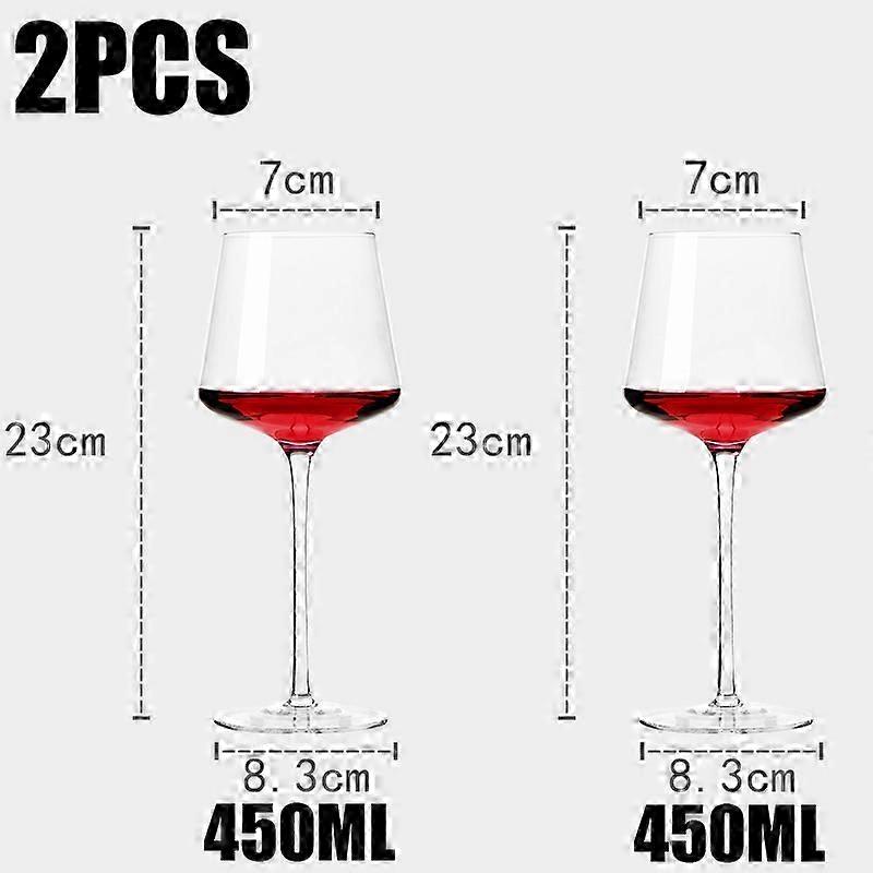 Square Silhouette Red Wine Glasses