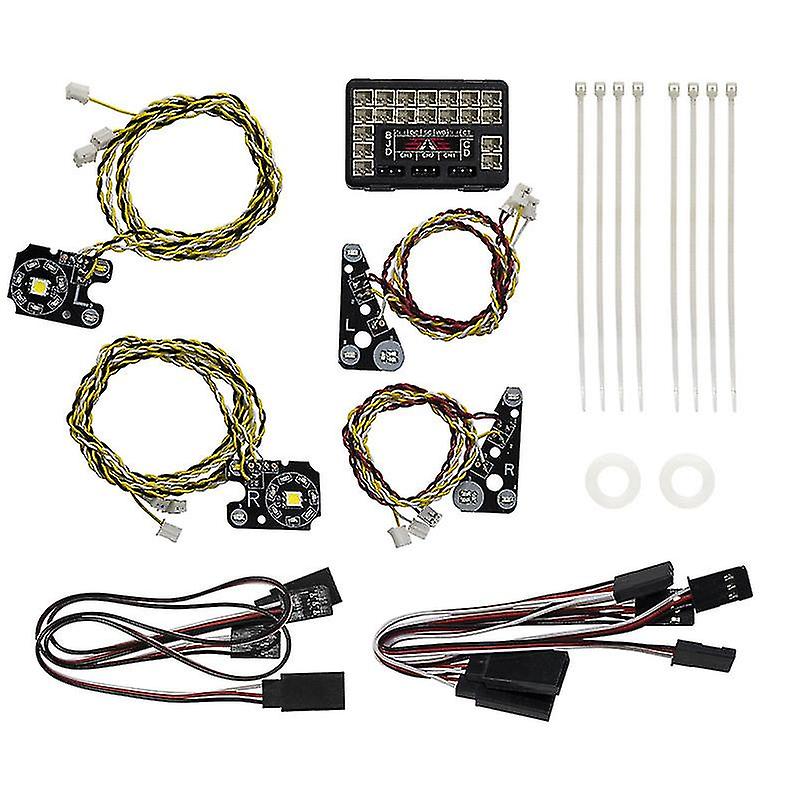 For Trx4 Rc Car Front Rear Led Lights + Ic Lamp Group Headlight Kit For 1/10 Rc Crawler -4
