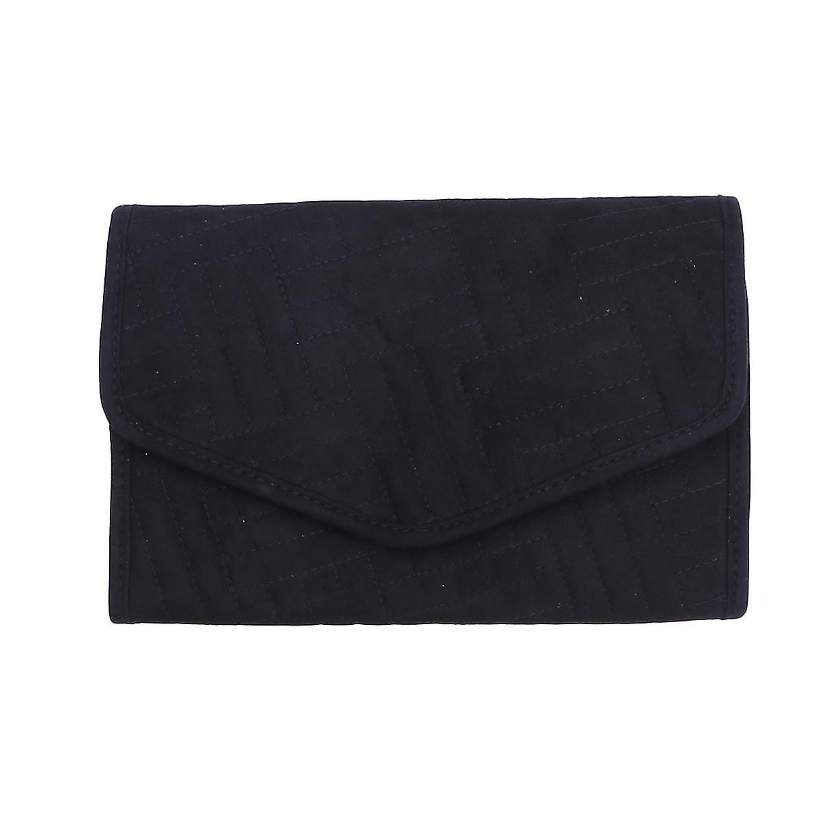 thumbnail image 1 of Bolsa de almacenamiento de joyas, bolso de viaje portátil, monedero pequeño sencillo para pendientes, collares y pulseras (negro), 1 of 5