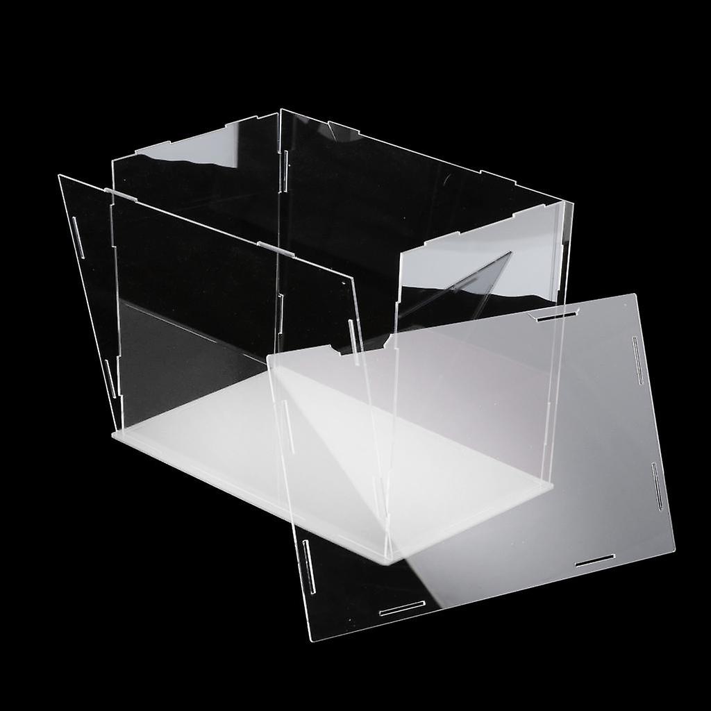 1pc Acrylic Clear Display Case for Building Blocks Toys Car Model Doll white