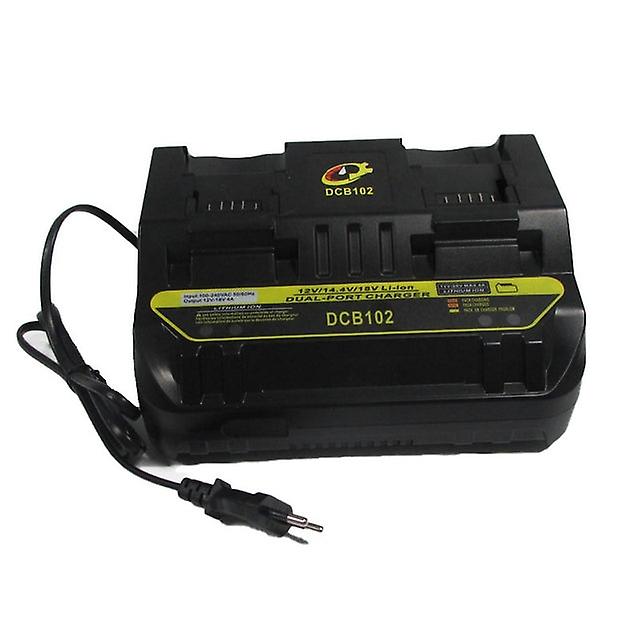 Dcb102 Li-ion Battery Charger Rapid 2 Slide Port 3a Charging Current Usb For Dewalt 14.4v 18v Lithium Tool (eu Plug)