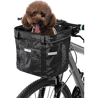 Bicycle Basket Front Detachable Waterproof Bike Bar Basket Pet Carrier Frame Bag-l