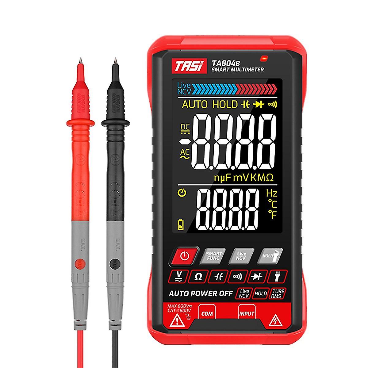 Ta804b Digital Multimeter Auto Tester Multimeter Hd Color Screen Ultrathin Intelligent Ohm Ncv Vol