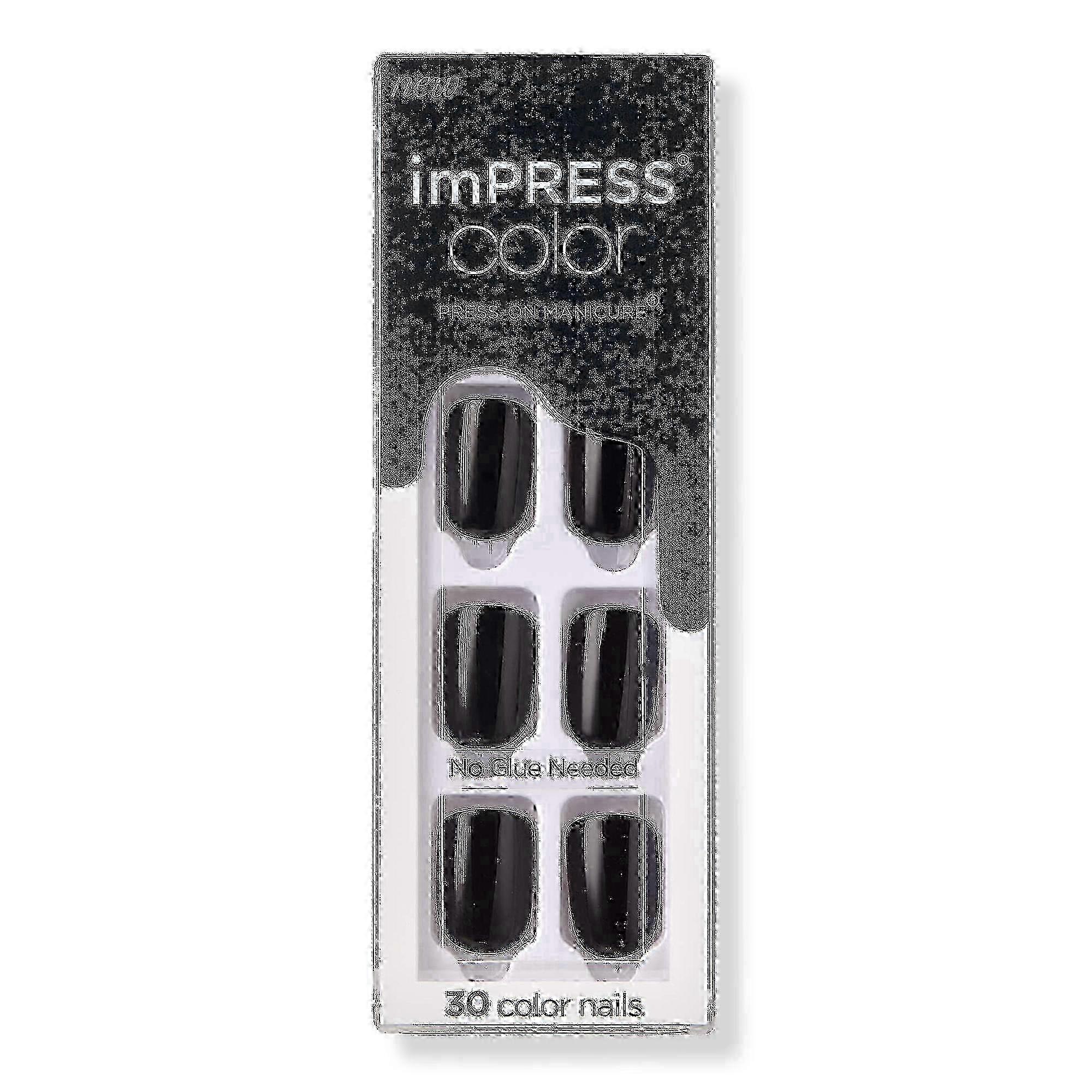 Kiss All Black Impress Color Press-on Manicure