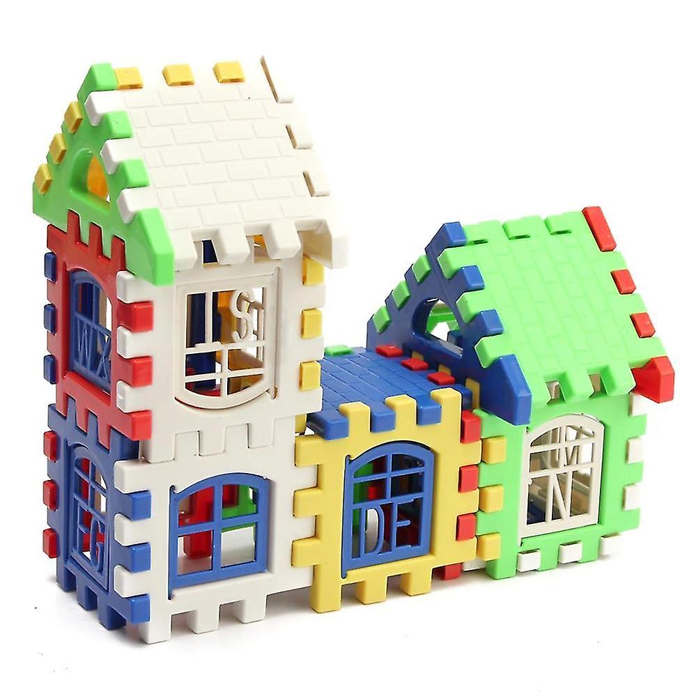 24pcs Children Puzzle Plastic Blocks House Toy