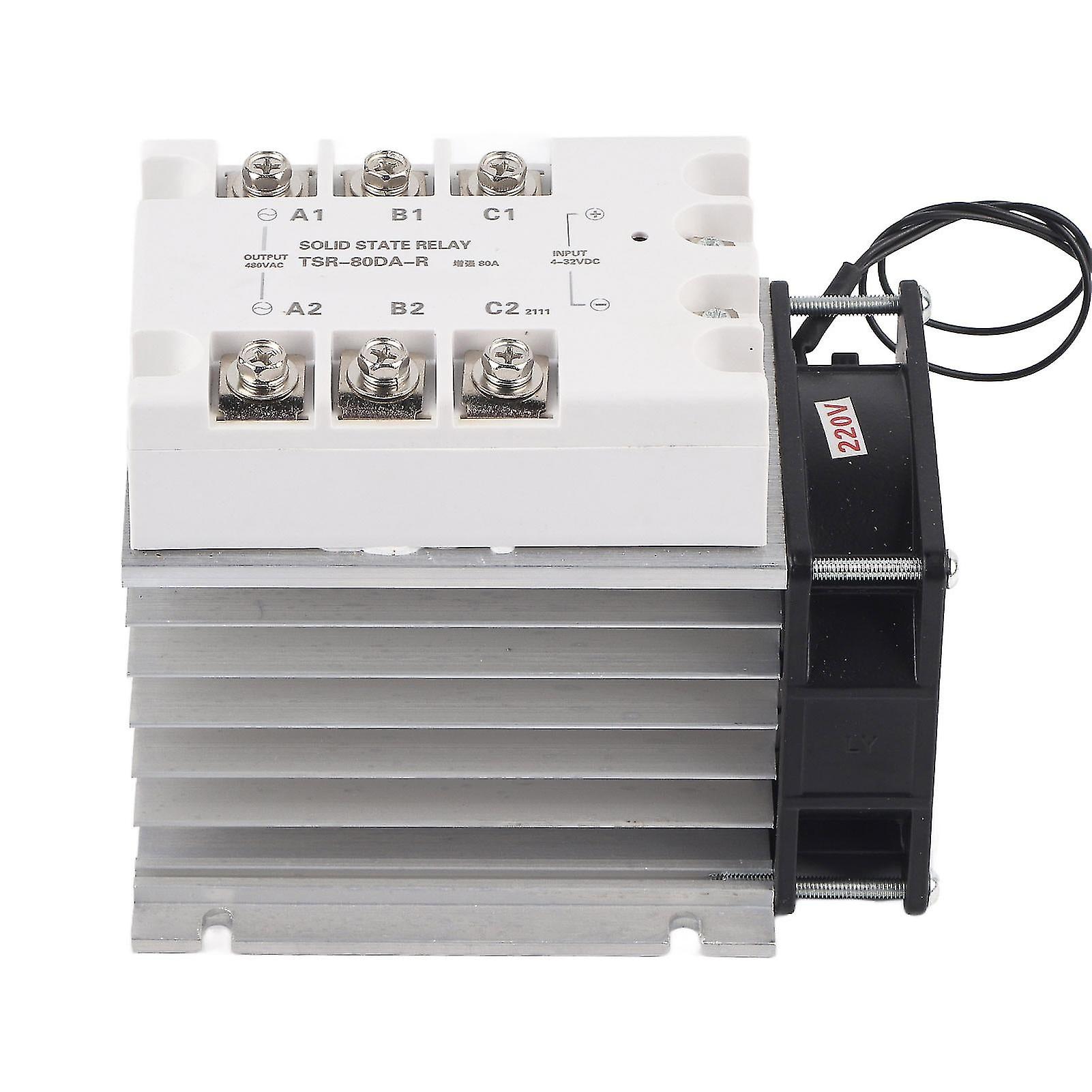 3 Phase Solid State Relay Enhanced Controlling Module Load For Automatic Control 480v Actsr80dar With Radiator