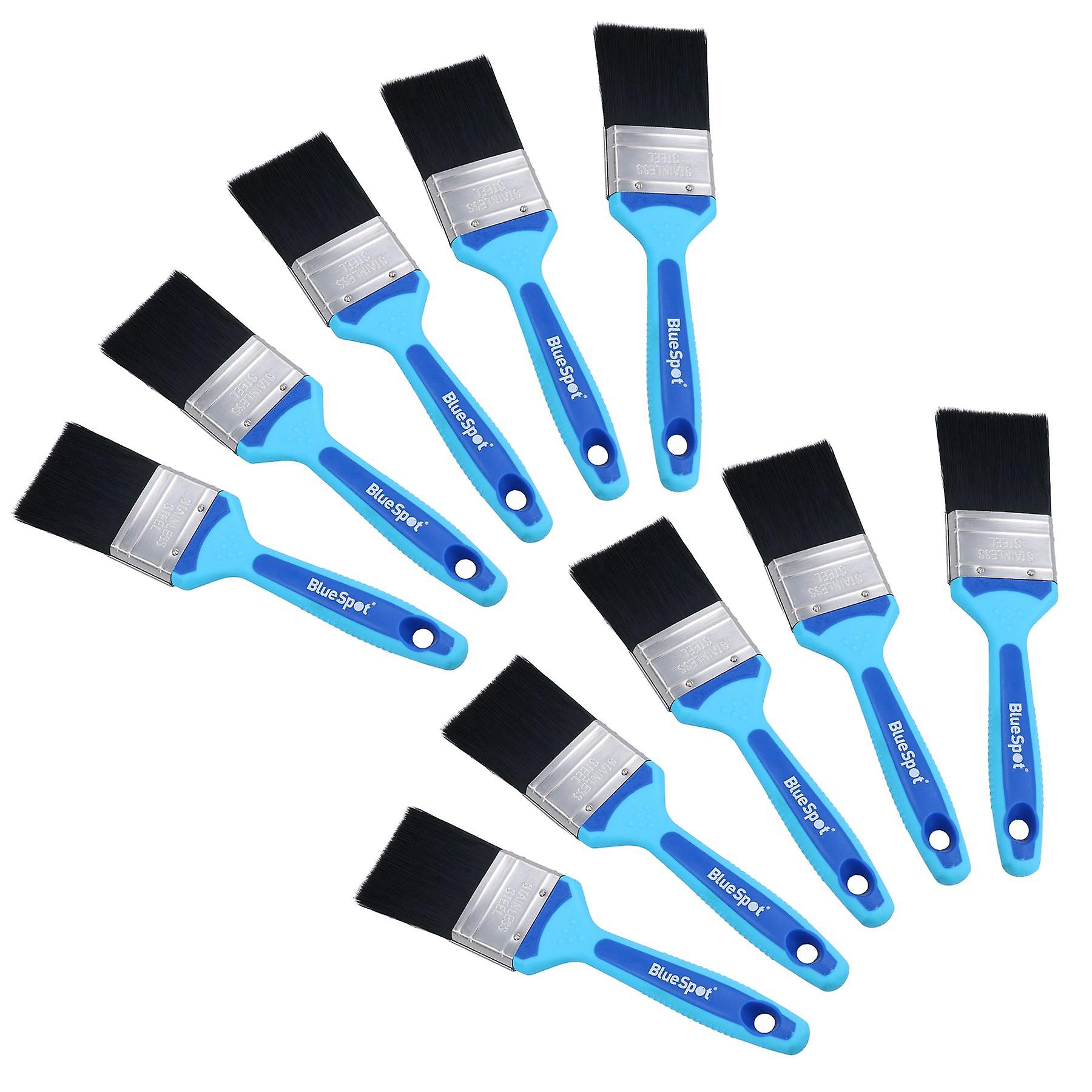 2” Synthetic Paint Brush Painting + Decorating Brushes Soft Grip Handle 10 Pack