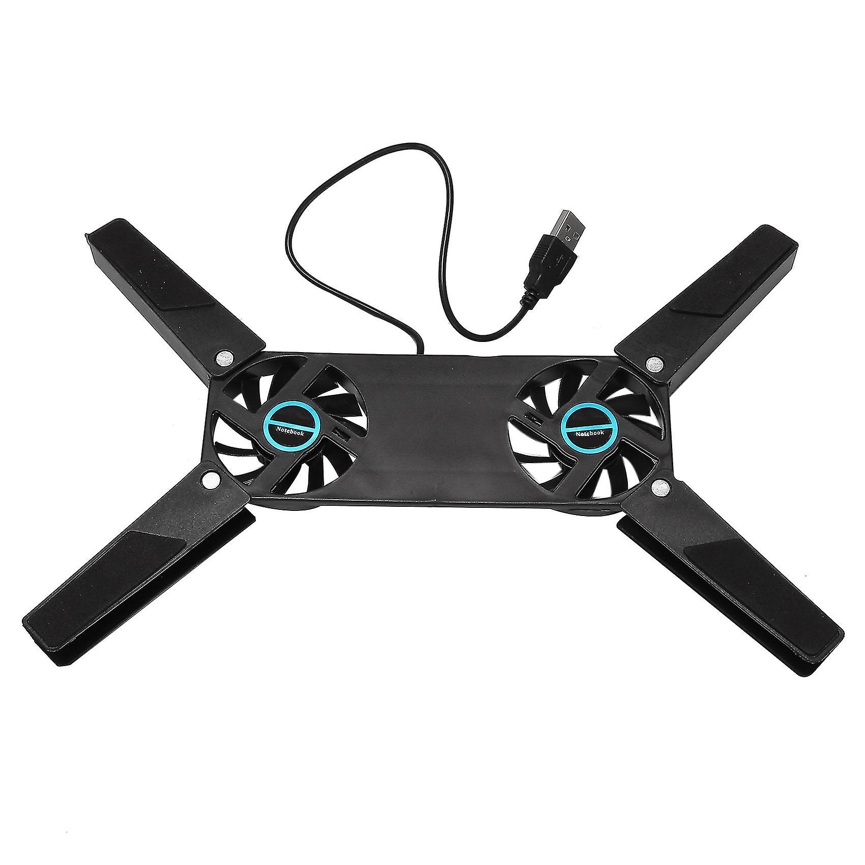 Pad de refroidissement pour ordinateur portable, double ventilateur pour refroidissement d’ordinateur portable, clavier de refroidissement d’ordinateur portable pliant USB, ventilateur d’ordinateur portable pour Stude-haoyi