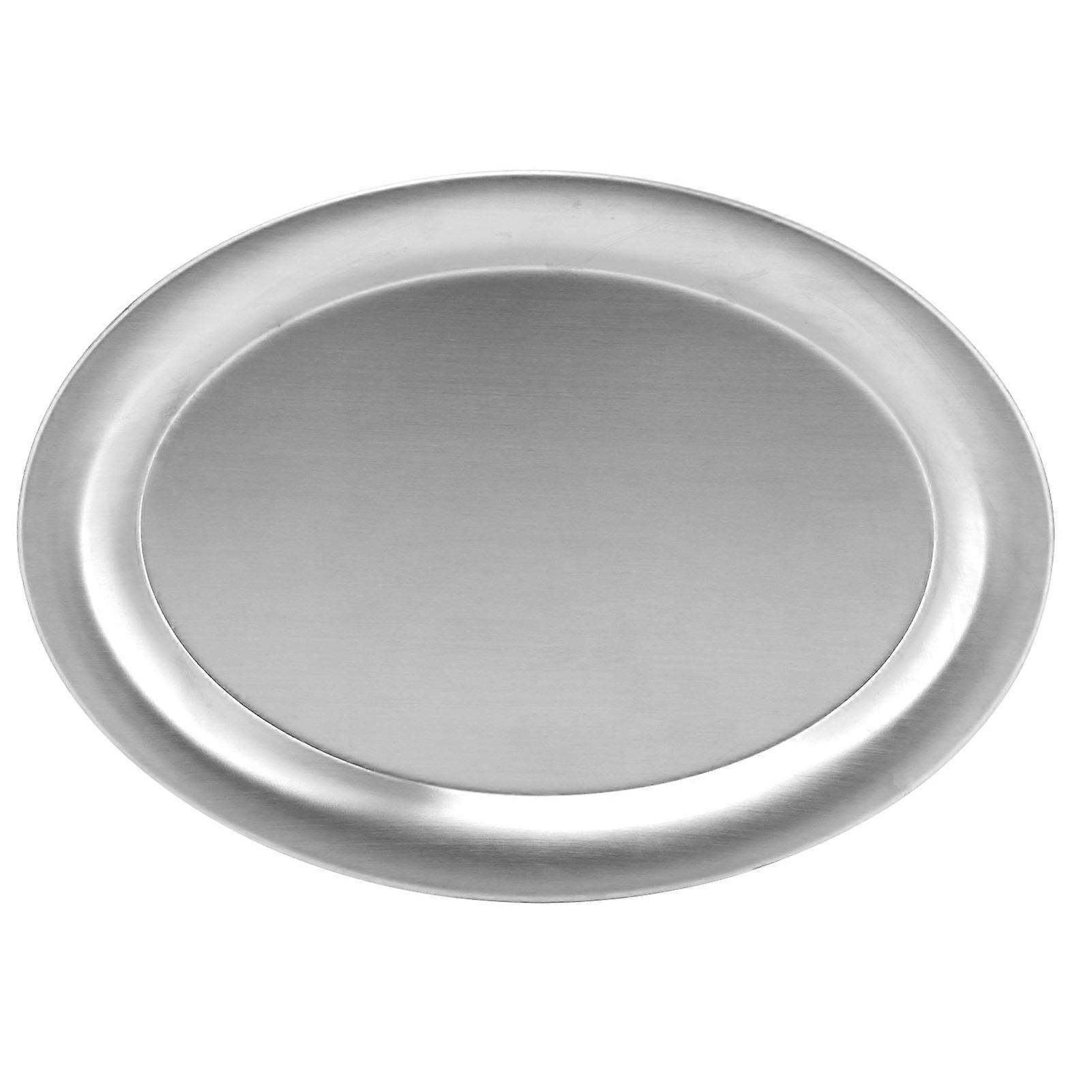 Stainless Steel Dish Small Oval Food Dish Multi Function Fruit Snack Dish for Kitchen Use