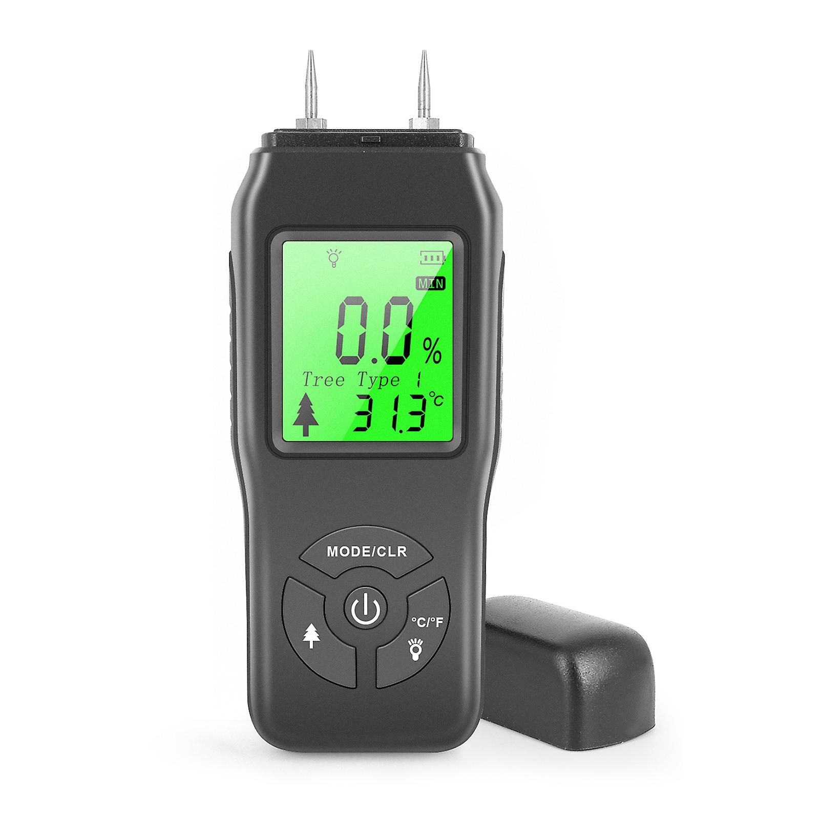Digital Moisture Meter for Wood, Battery Powered Water Content Detector, for Cardboard Firewood