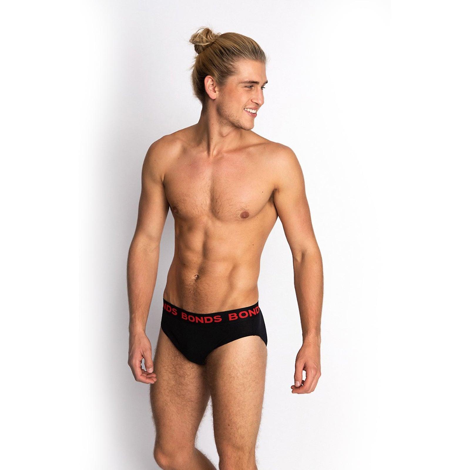 thumbnail image 2 of Bonds Men's Hipster Briefs 8-Pack – Black Cotton Underwear Plus Size Available 2 of 5
