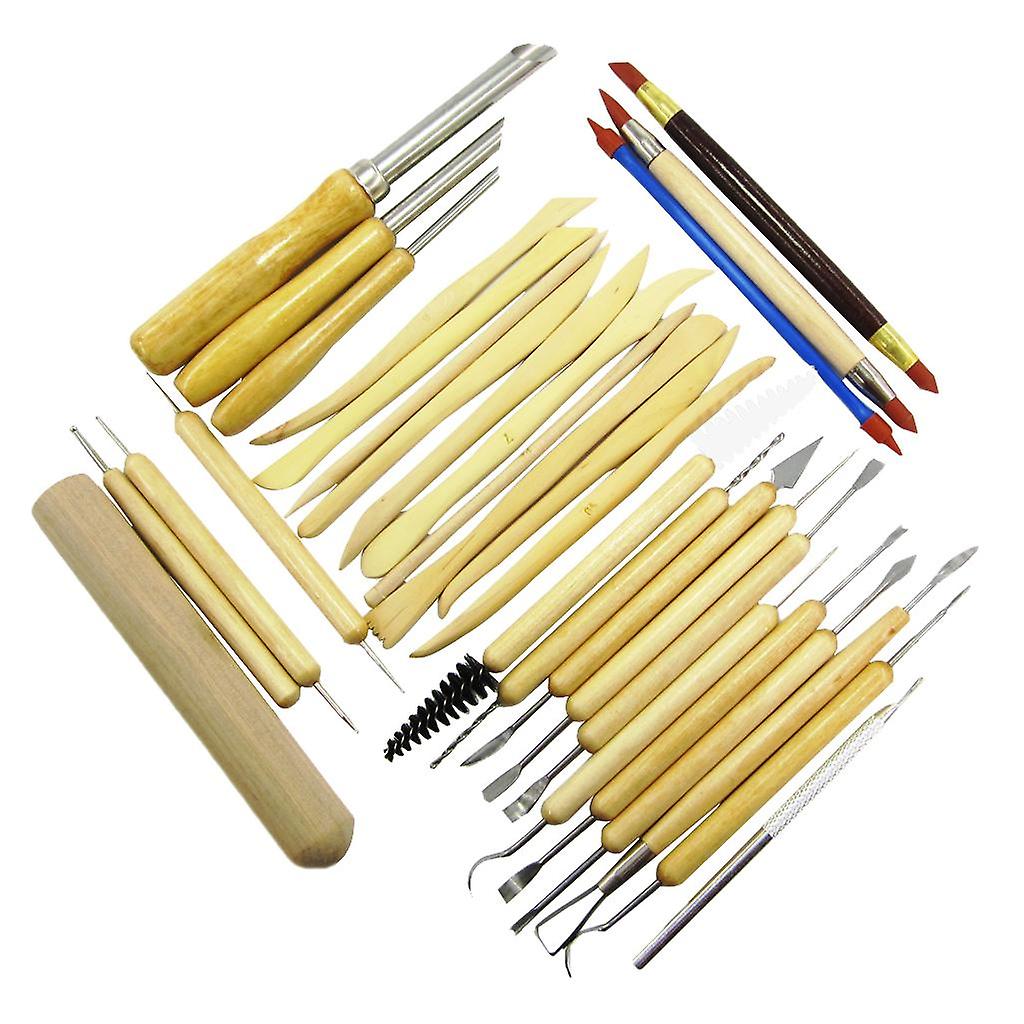 31 Set Ceramic Clay Pottery Sculpting Tools Set for Beginners Pro Art Crafts