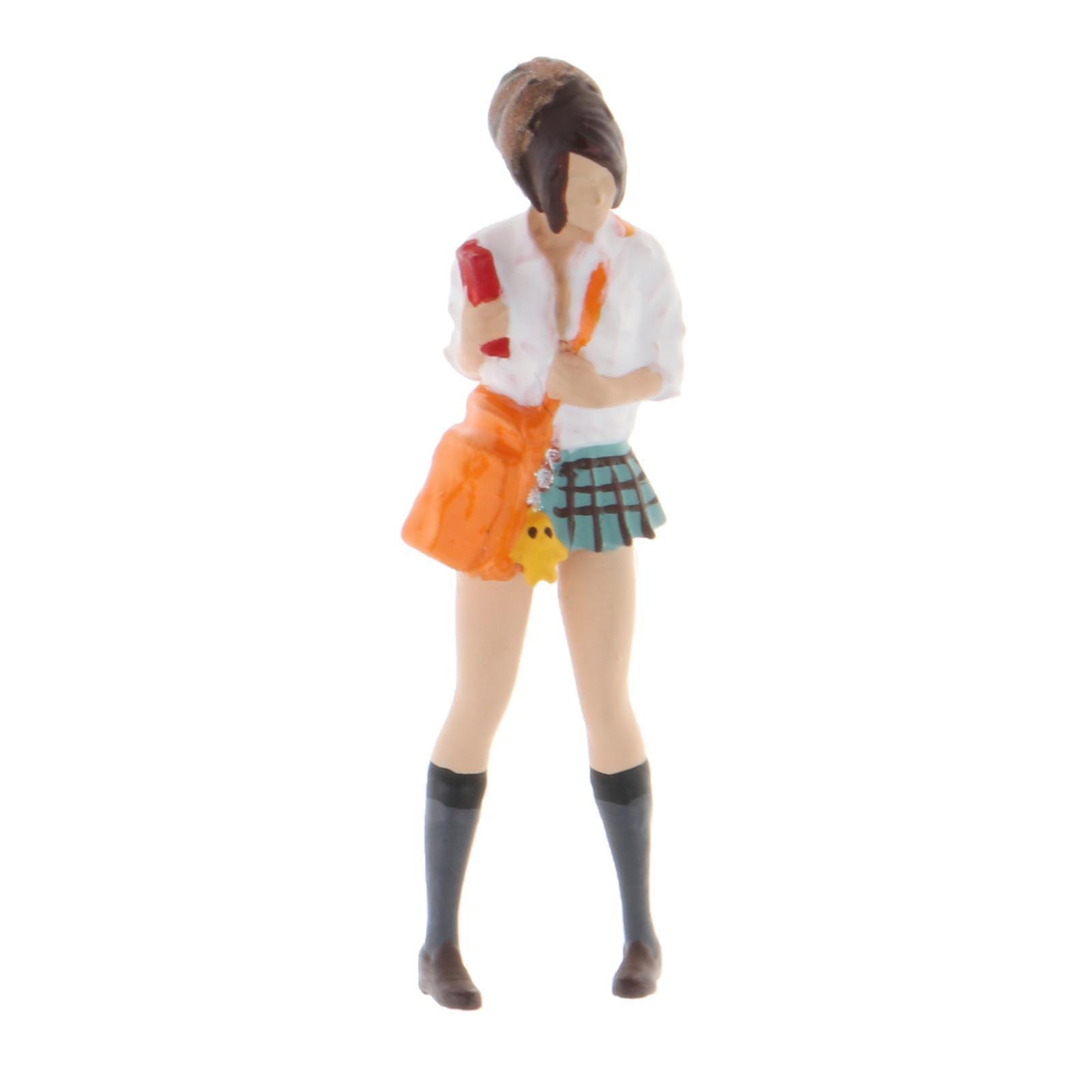 1/64 Miniature Scene People Action Figure Character for Diorama Layout White