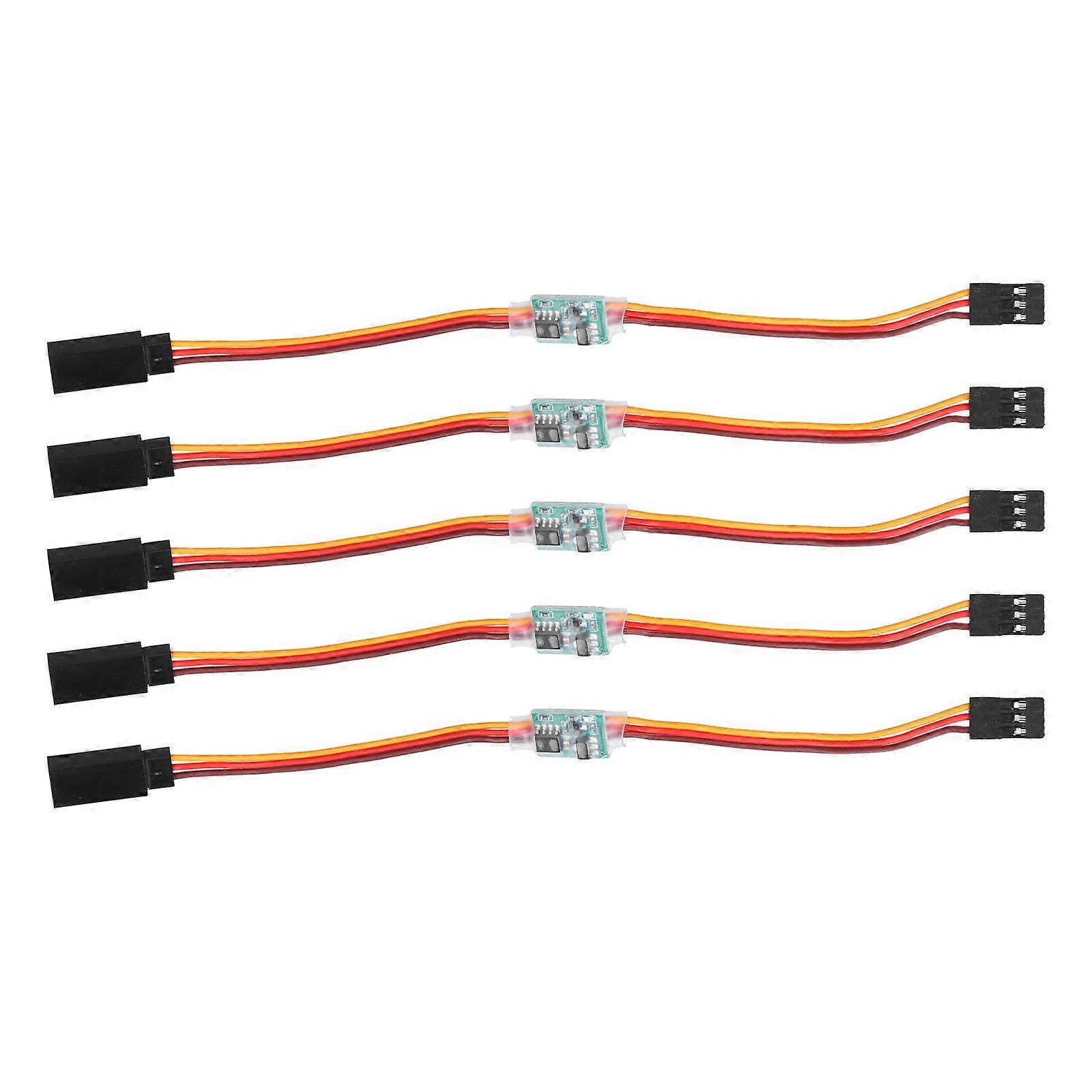 5Pcs Servo Signal Reverser Steering Gear Rotation Inverter for RC Aircraft 3.6V‑24V 5A