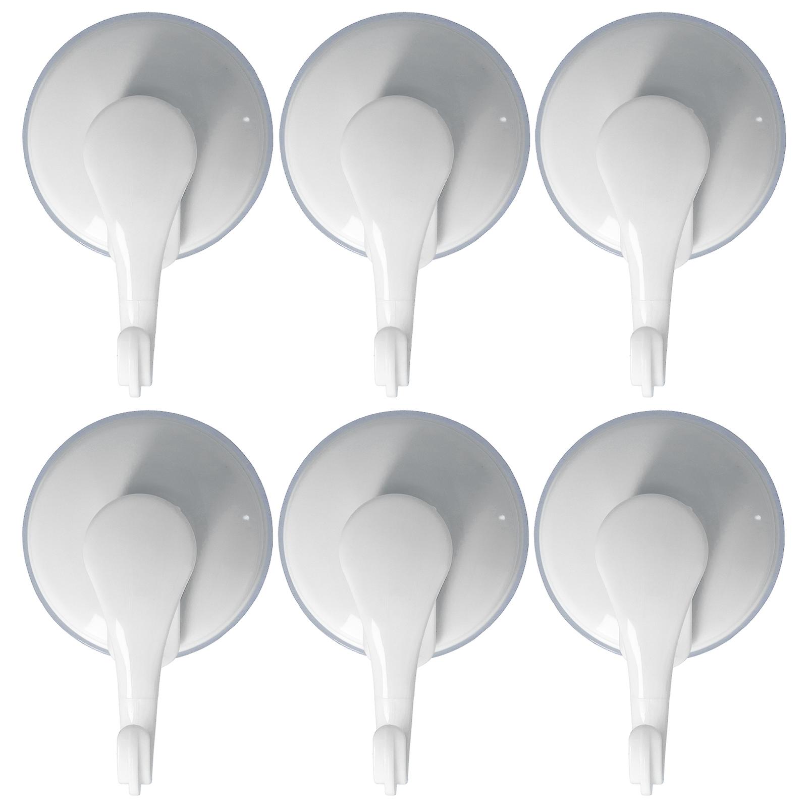 Strong Self-Adhesive Vacuum Hooks for Kitchen and Bathroom, White