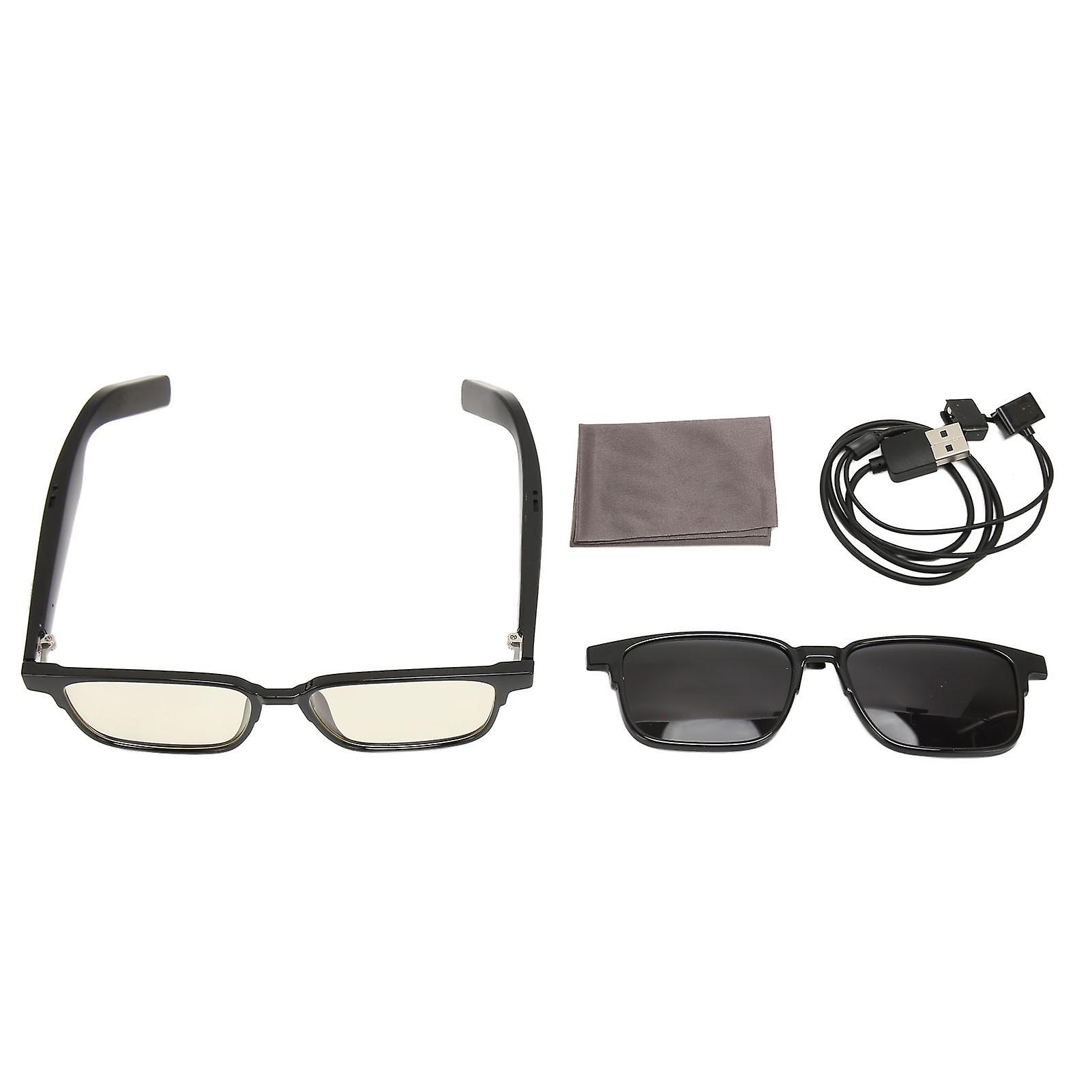 Smart Wireless Bluetooth Glasses Bluetooth 5.3 Built in Microphone Speaker Compatible with Touch and Voice Control with Polarized Lenses