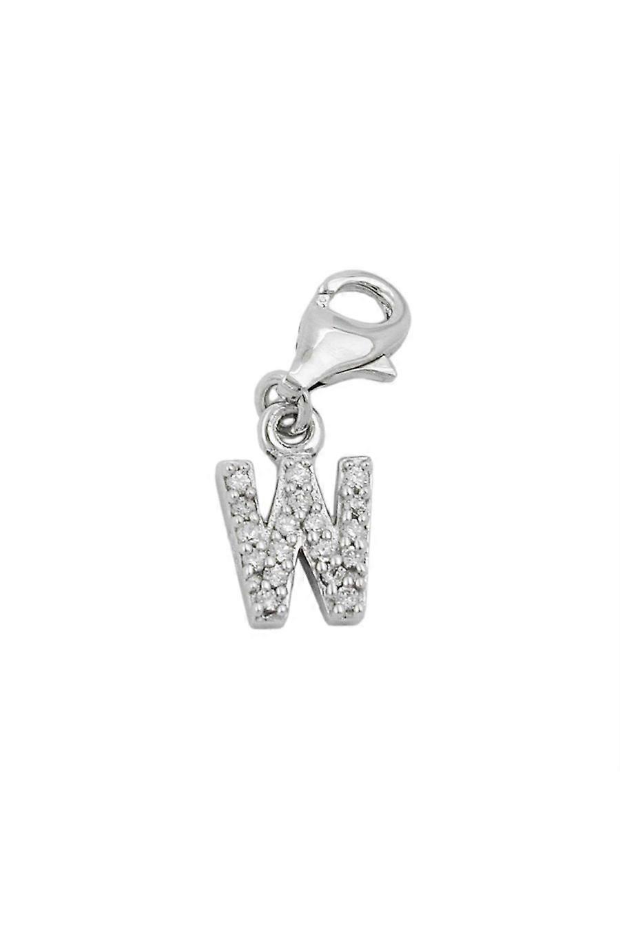 Pendant Charm Letter W Silver 925 - Gl91113