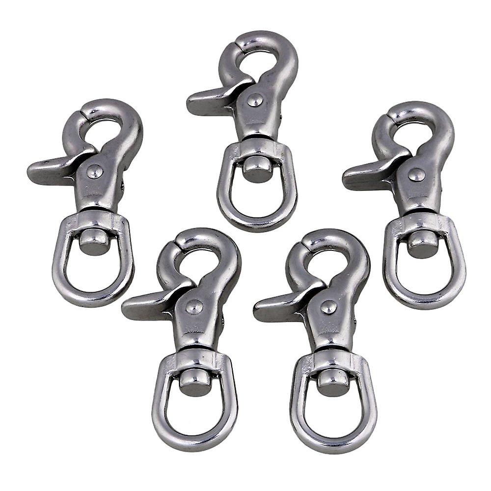 5x Stainless Steel Swivel Lobster Clasp Snap Hooks for Sling Key Chain