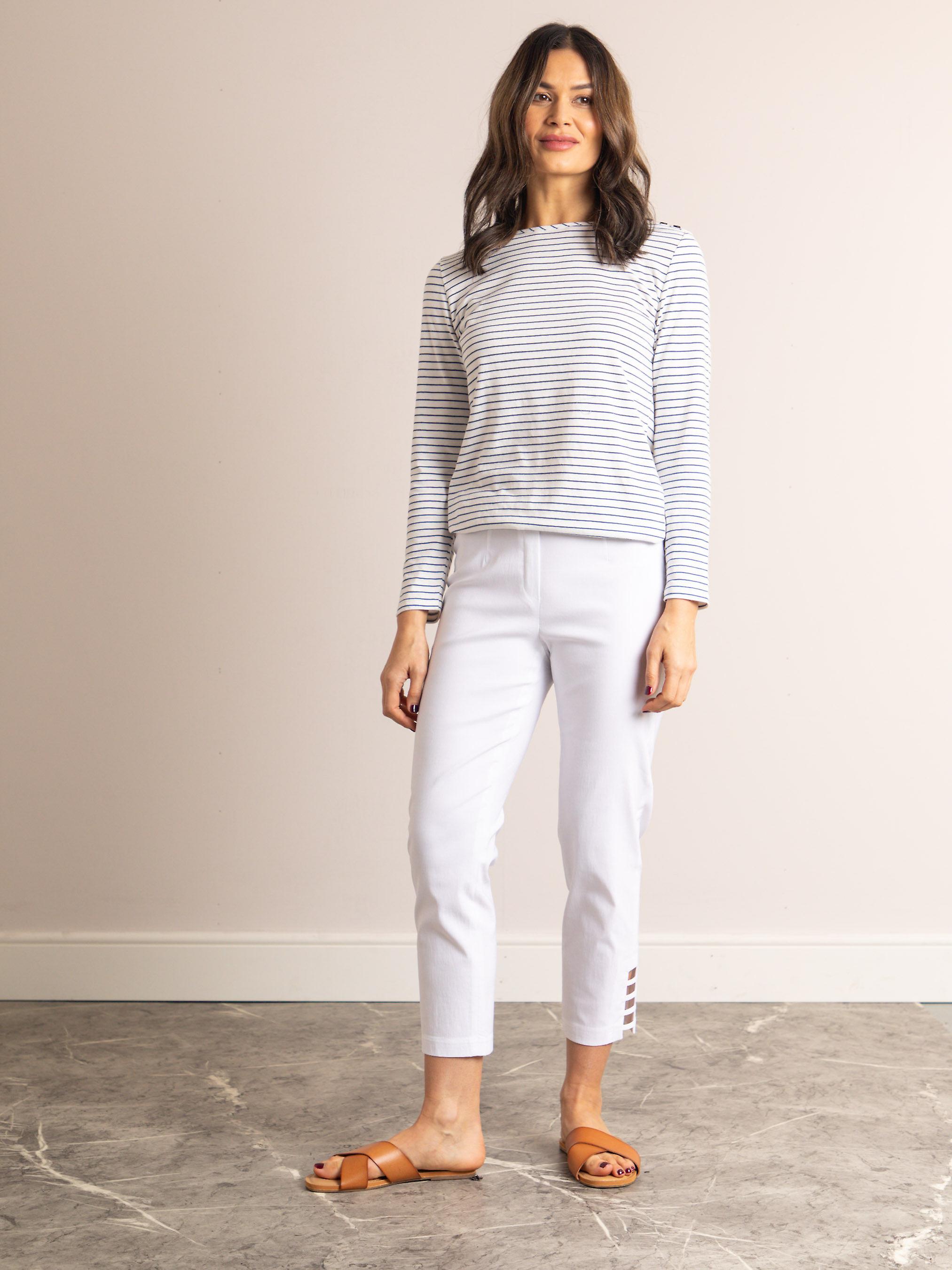 Robell Lena Trouser in White