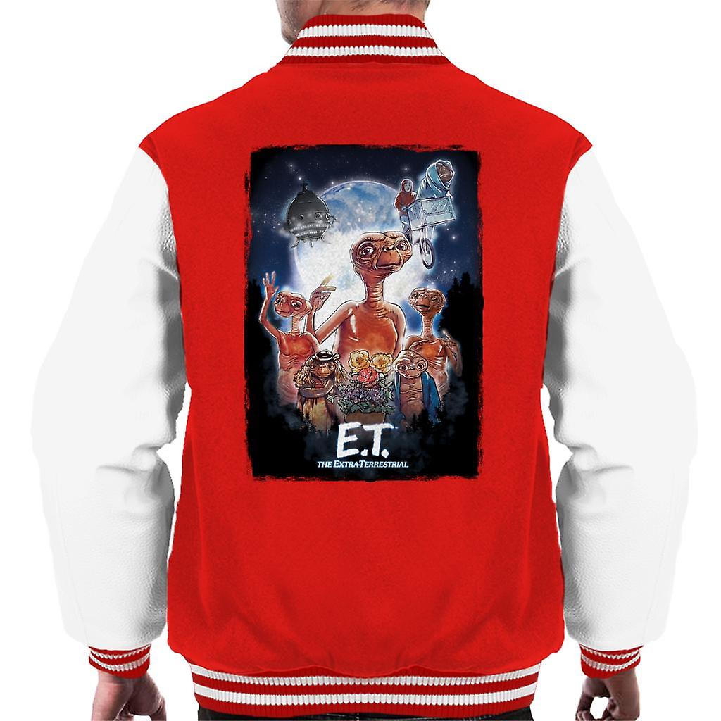 E.T. The Extra Terrestrial Cinematic Poster Montage Men's Varsity Jacket
