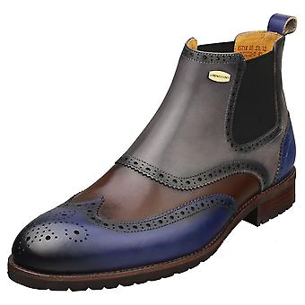 Laura Vita Astyr Mens Chelsea Boots in Blue