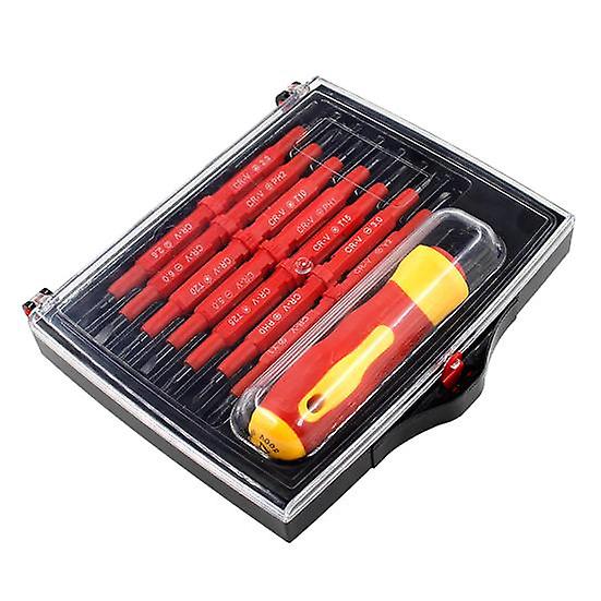 8Pcs Slotted Cross Double Head Precision Insulated Electrical Screwdriver Set