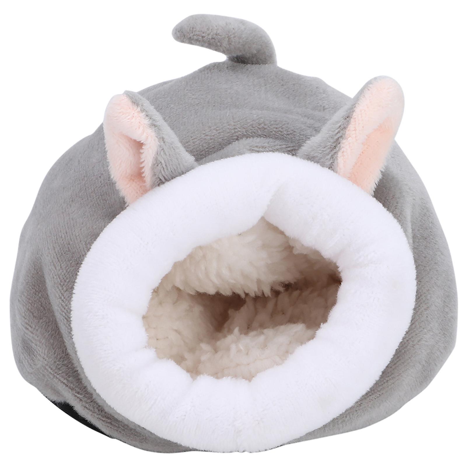 Mini Cute Cotton Warm Pet Hamster Sleeping Nest Small Animal Squirrel House Cage Toy (Gray)