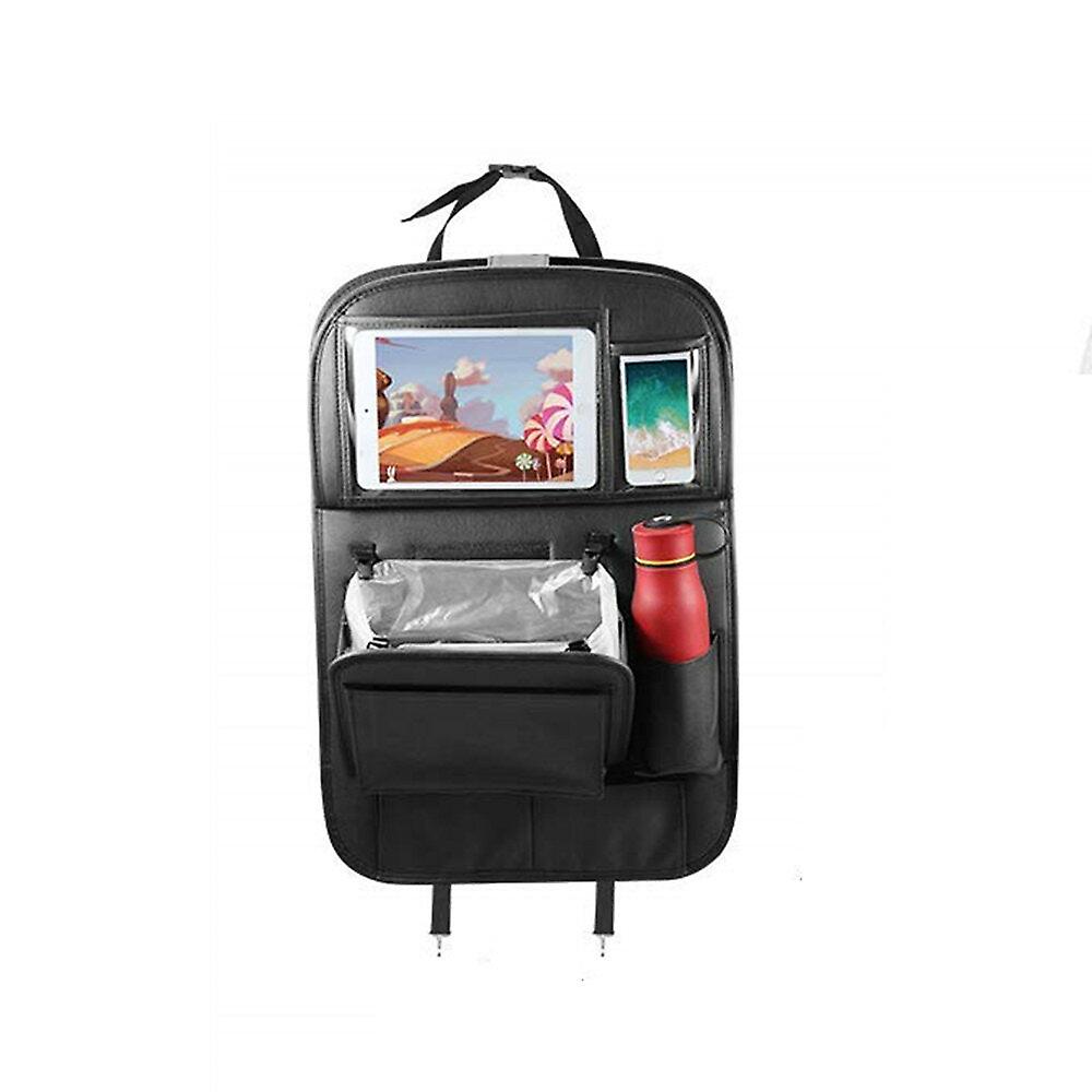 Car Back Seat Organizer Storage Bag Auto Pouch Pockets With Trash Can Table Tray
