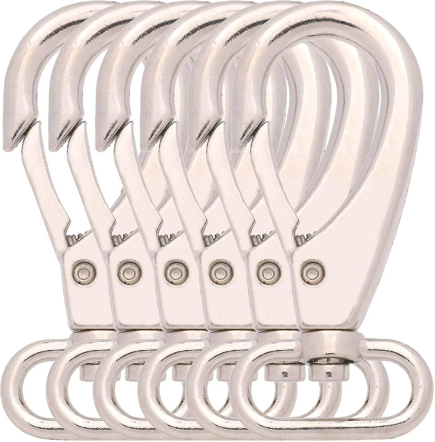 1'Swivel Bolt Snap Hook Lobster Claw Clasp Trigger Spring Loaded Clip Oval-ring Ended Silver - Pack