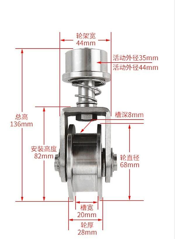 Spring Sliding Gate Door Roller Wheel Hardware 304ss