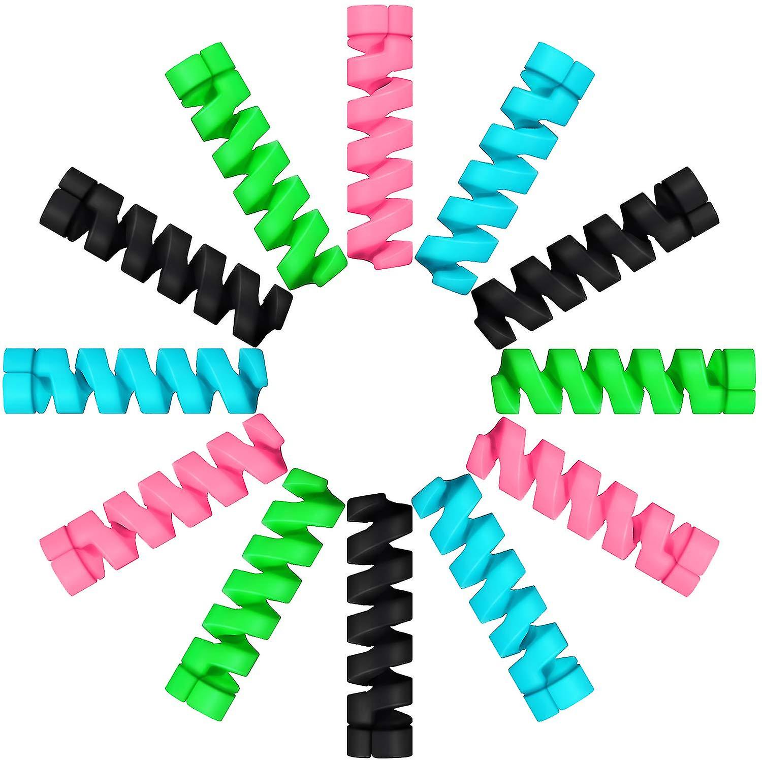 24PCS Silicone Flexible Cable Wire Protector, Mouse Cable Protector