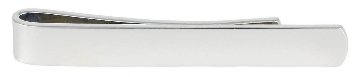 David Van Hagen Skinny Plain Tie Slide - Silver