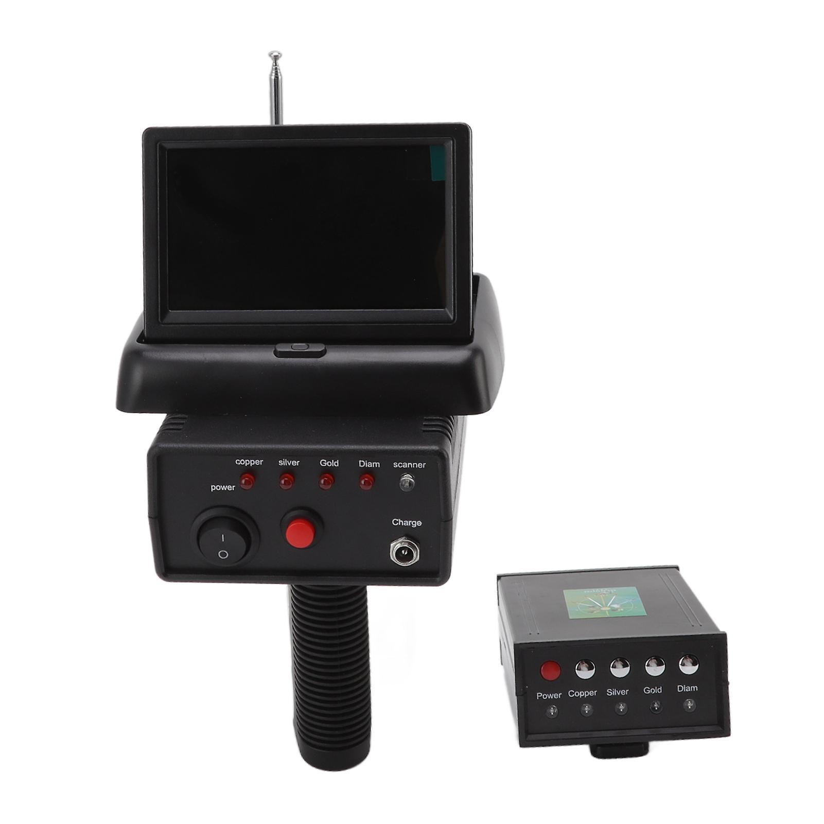 25m Depth 1200m Range Metal Detector Locator AKS Display Screen Remote Underground Field Scanning Searcher 100‑240V US Plug