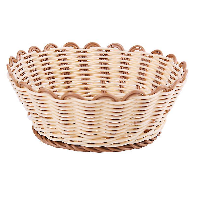 1pcs Simulate Rattan Storage Basket