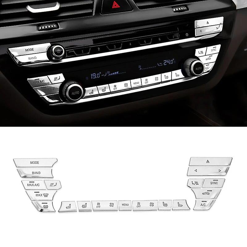 For Bmw 5 Series 528 530 G30 540li 2018 Abs Chrome Car Center Console Air Condition Switch Buttons Cover Trim