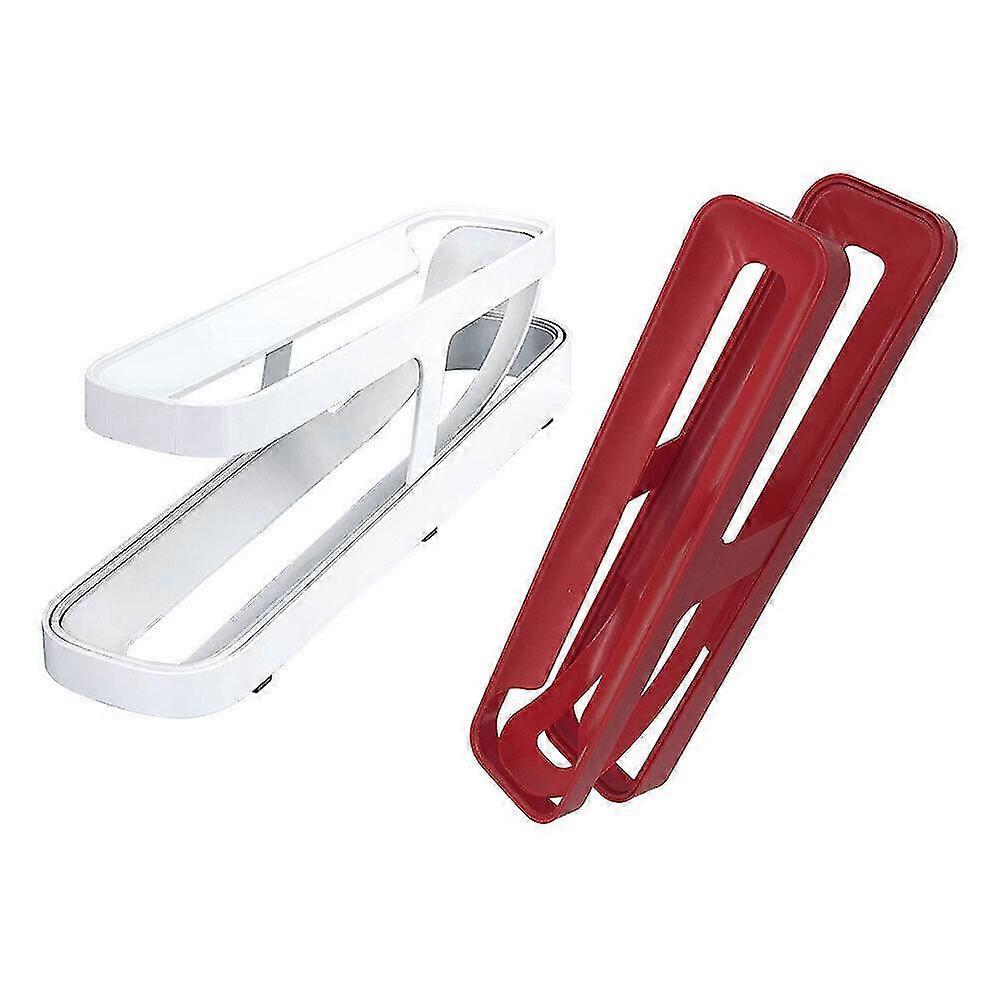 Refrigerator Egg Dispenser Auto Rolling Egg Holder 2 Tier Storage Rack