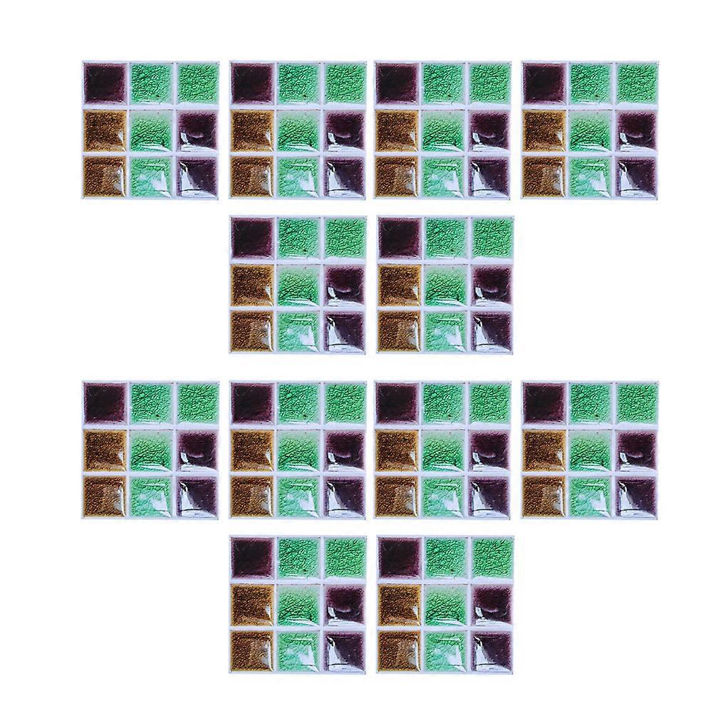 2 Set Grid Pattern Tile Stickers Self Adhesive Wall Decal Sticker  For Kitchen Bathroom Decor