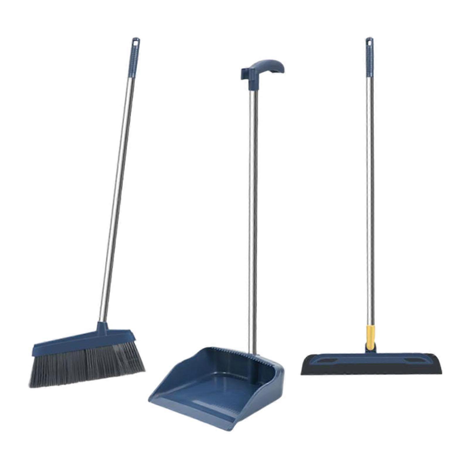 Set di scopa e paletta da 3 pezzi Set di scope per la polvere in piedi per interni domestici