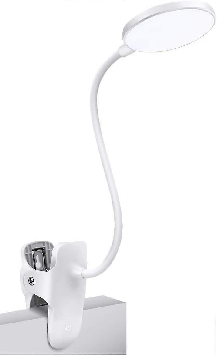 Reading Light, 25 Settings (5 Colors x 5 Brightness) Clip-on Reading Light, Eye Protection LED Reading Light with Flexible Neck, USB Rechargeable Read
